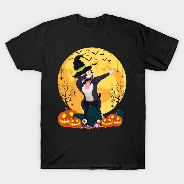 Halloween Costume Boston Terrier Dog Dabbing Gift For Family T-Shirt by Maccita